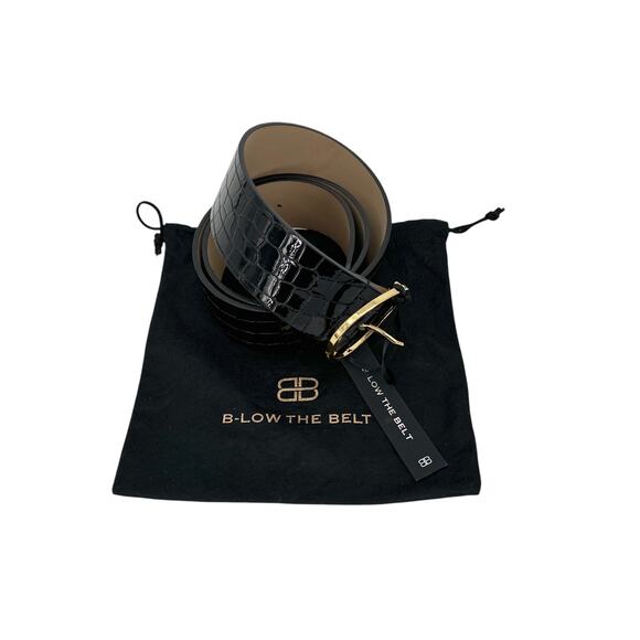 B-LOW the BELT Molly Croco Luster in Black XS
